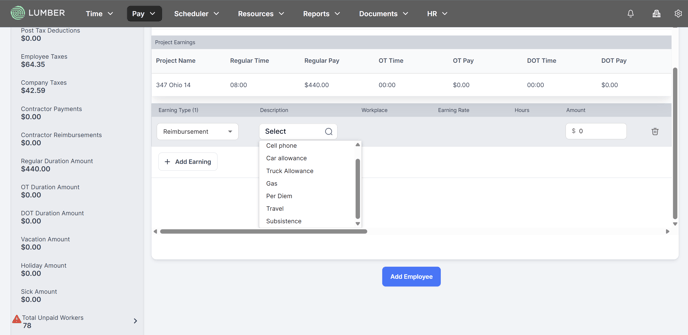 Reimbursement Description
